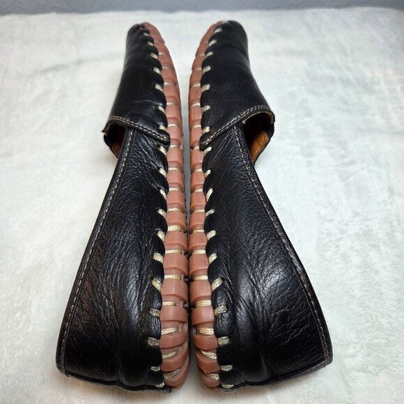 Spring Step Black Leather Kathaleta Slip-Ons  - Size: 7.5 (US) / 38 (EU) Women's - Picture 3 of 5